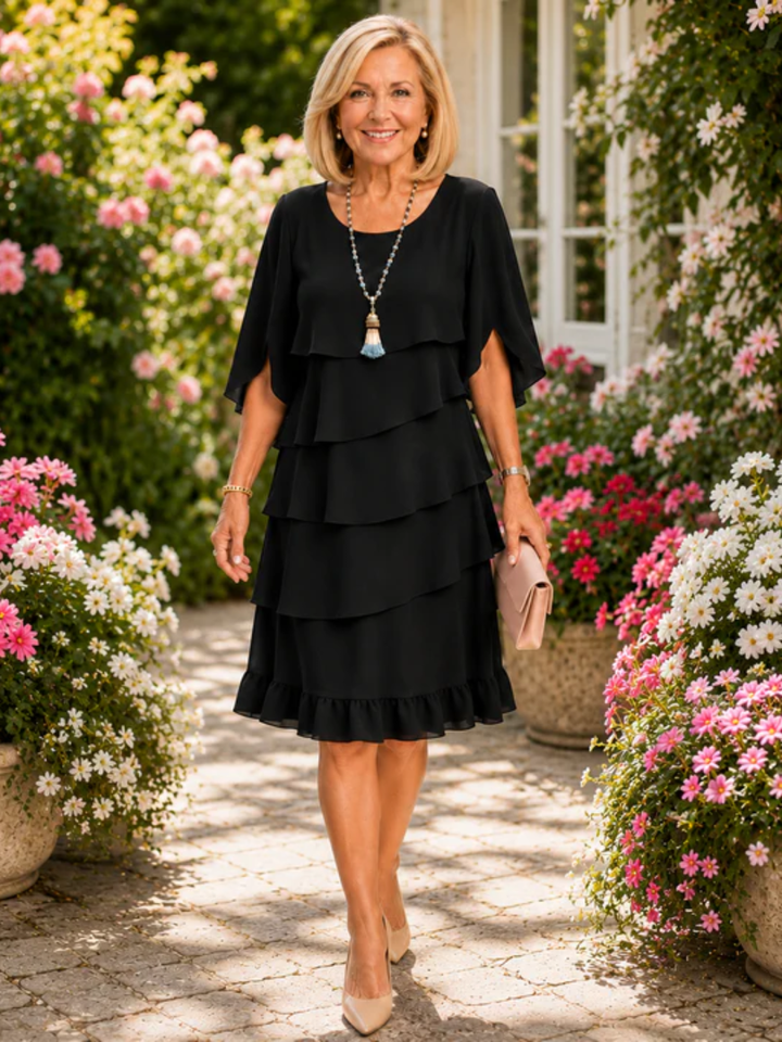 Patricia™ | Elegant Comfort Ruffle Dress
