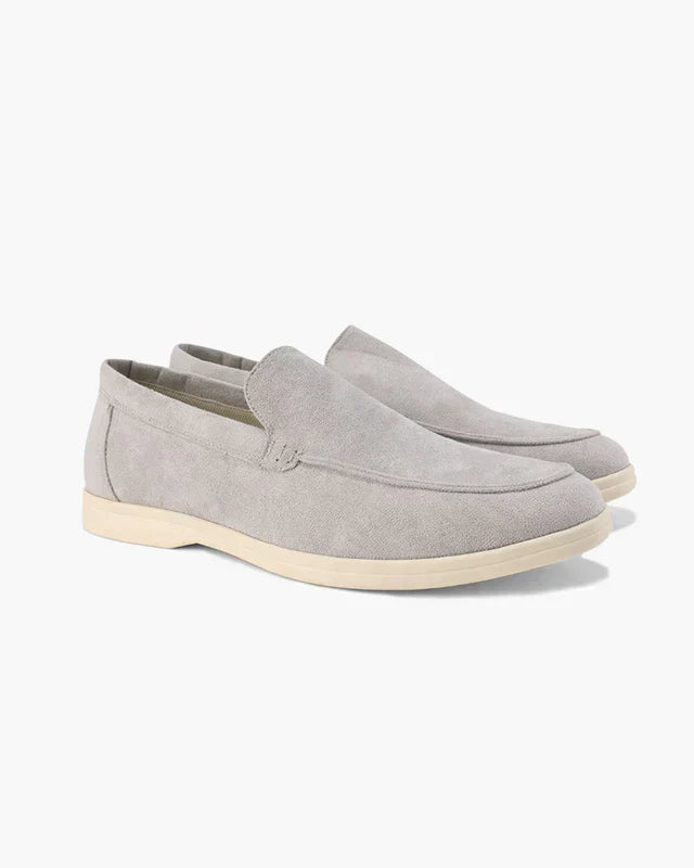 Classic | Men's Light Gray Suede Loafers