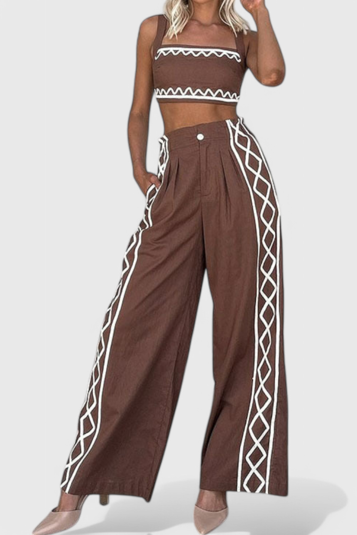 Mirella Asymmetrical Zigzag Pattern Ensemble