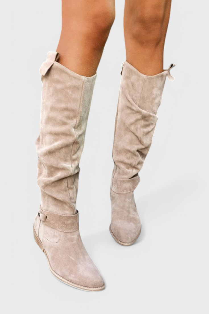 Celine Retro High Boots with Elegant Vintage Silhouette
