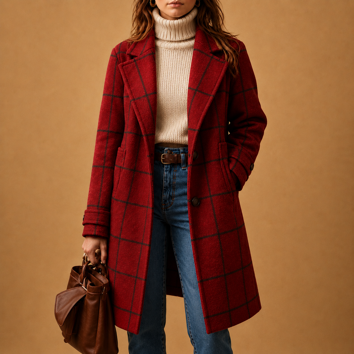 Bethany | Women's Timeless Checkered Overcoat