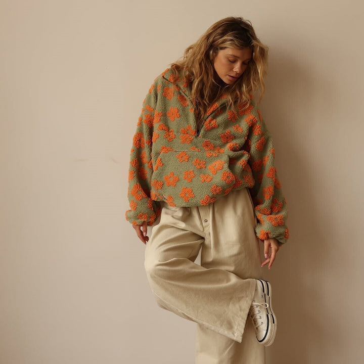 Masie - Bloom Fleece with Floral Details