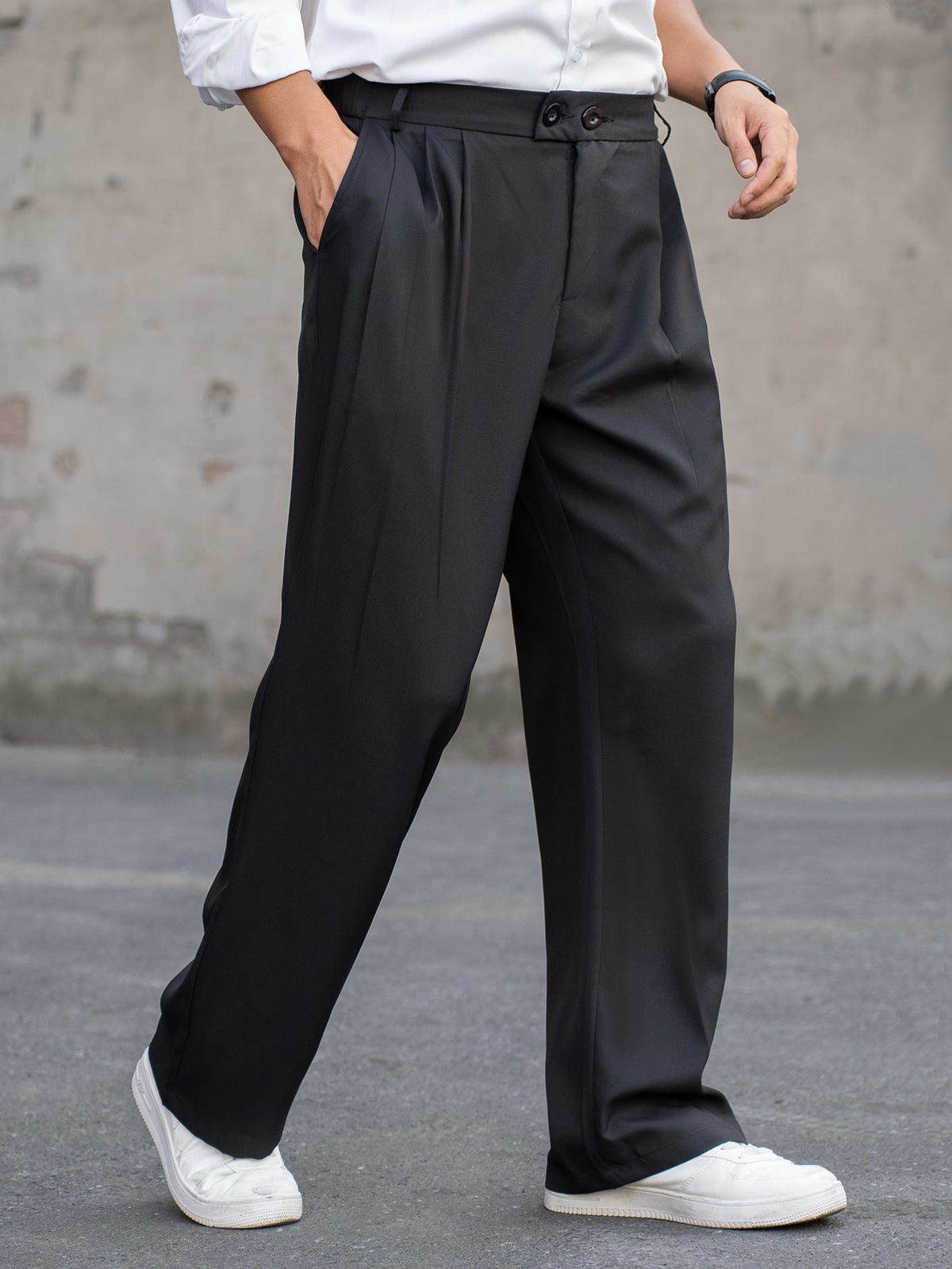 Casual | Men's Straight-Leg Spring-Summer Trousers