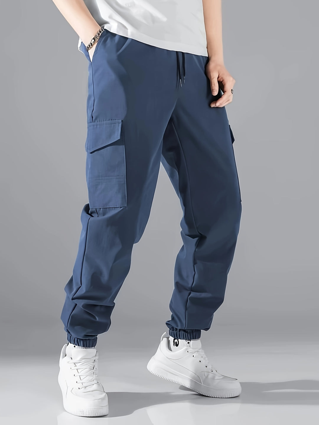 Baggy | Men's Elastic-Waist Streetwear Cargo Pants