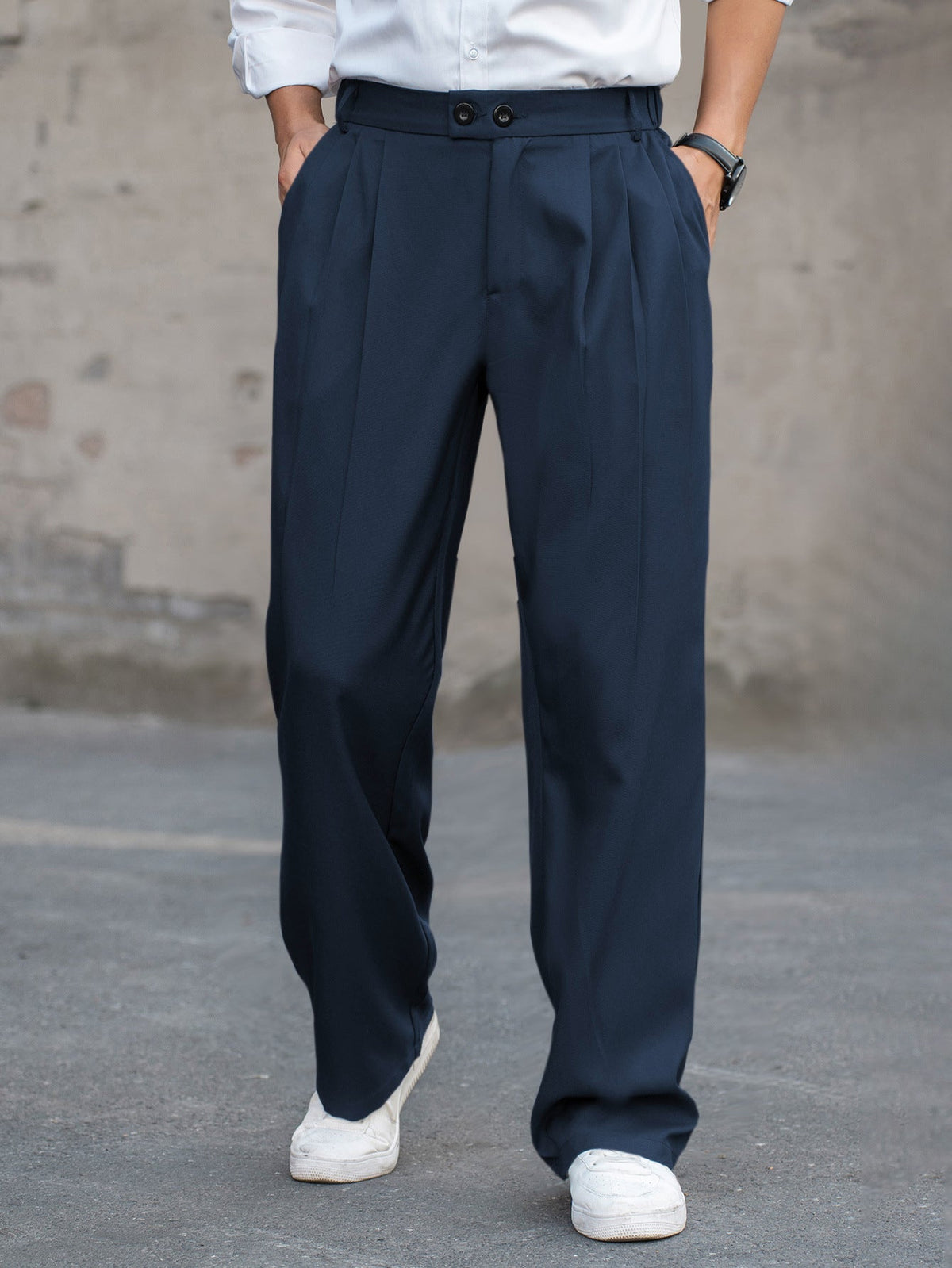 Casual | Men's Straight-Leg Spring-Summer Trousers