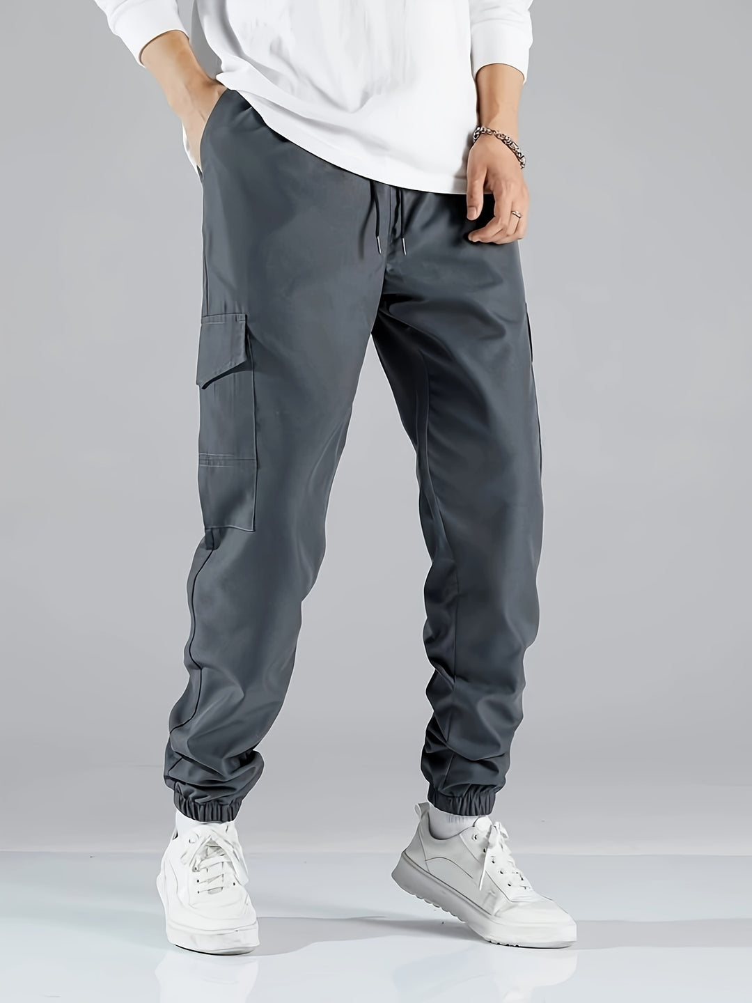 Baggy | Men's Elastic-Waist Streetwear Cargo Pants