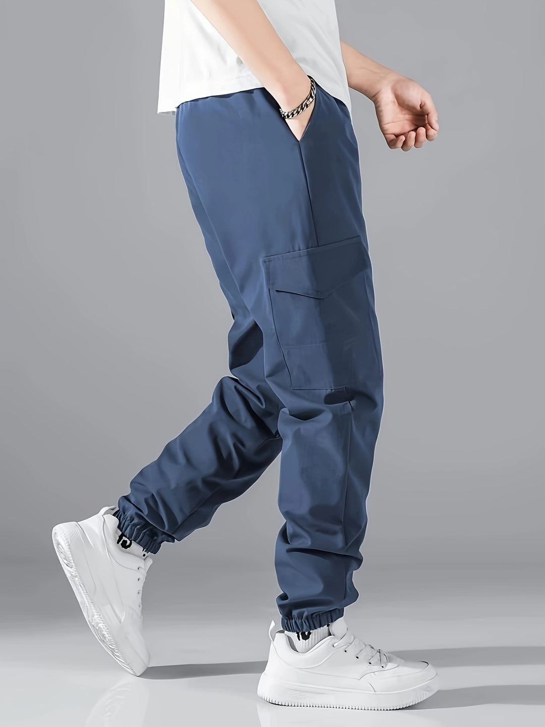 Baggy | Men's Elastic-Waist Streetwear Cargo Pants