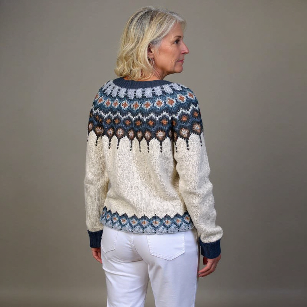 Kylie | Retro Icelandic Knit Cardigan