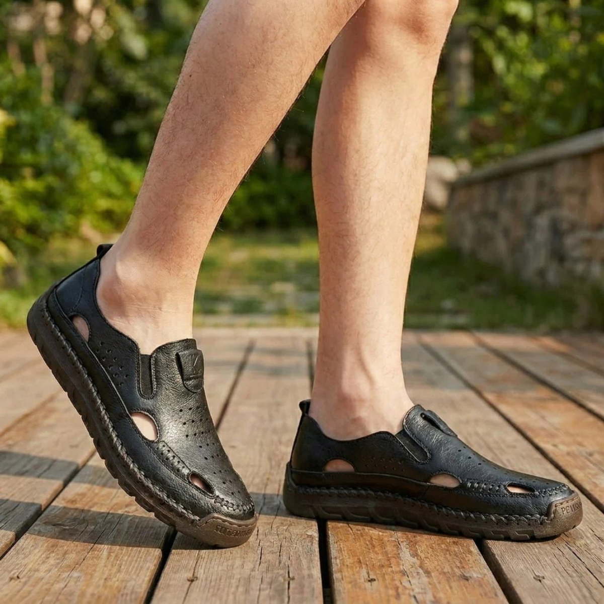 Stride | Men's Leather Closed-Toe Casual Sandals