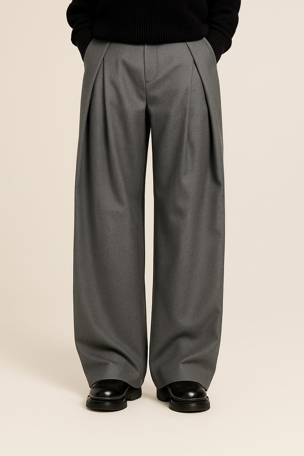 Men's Classic Elegant High-Waisted Pleated Pants