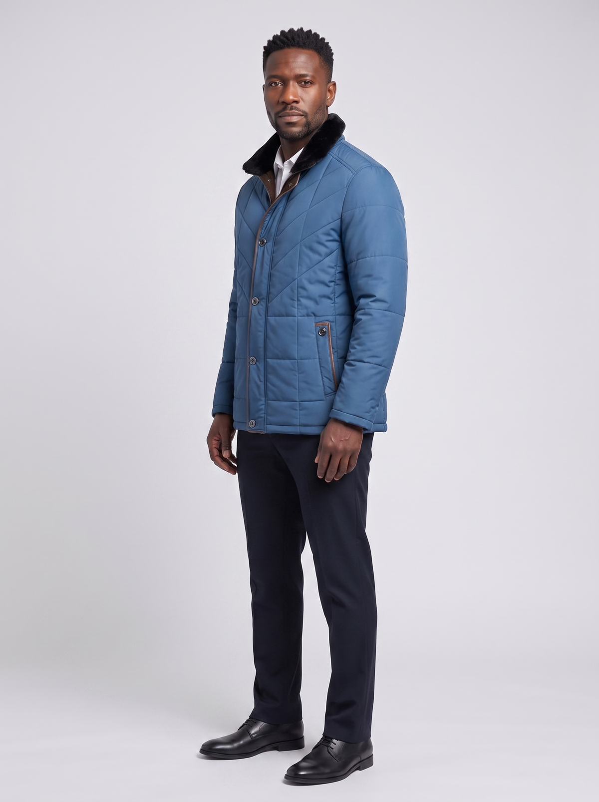 Antonio | Men's Business Blazer, side three-quarter view, studio photo