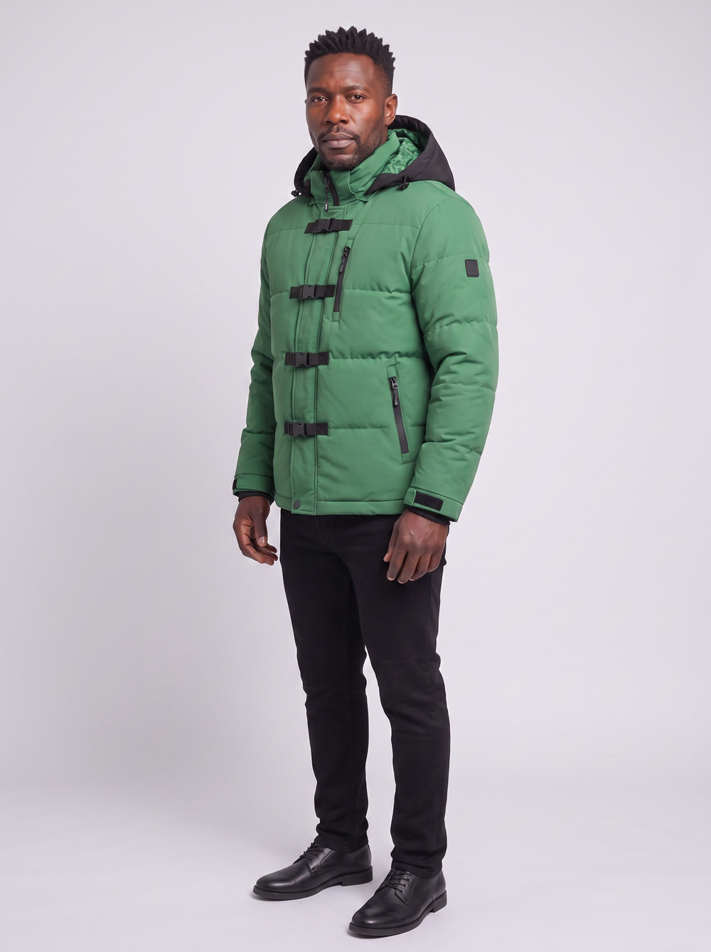 Men's Premium Winter Coat, side three-quarter view, studio photo