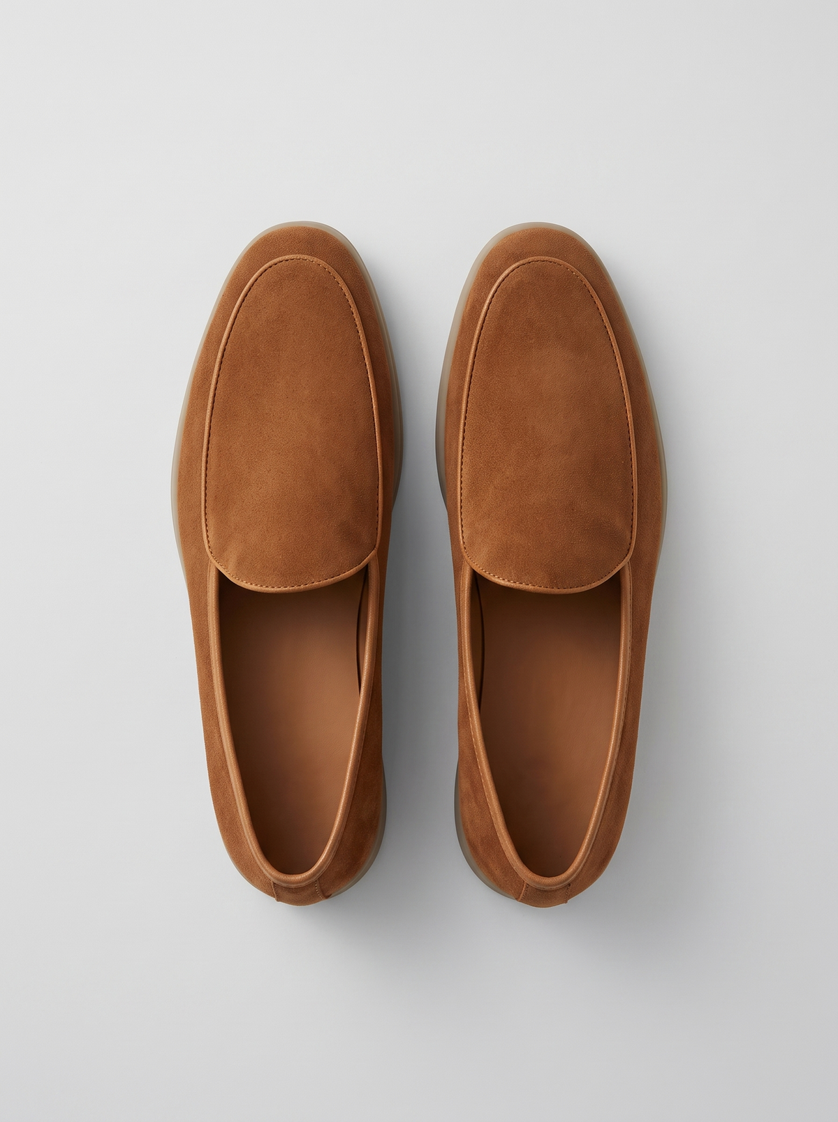Stirling cognac zachte loafers bovenaanzicht