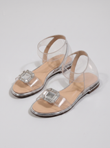 Lena | Women's Slide Sandals with Crystal Accents