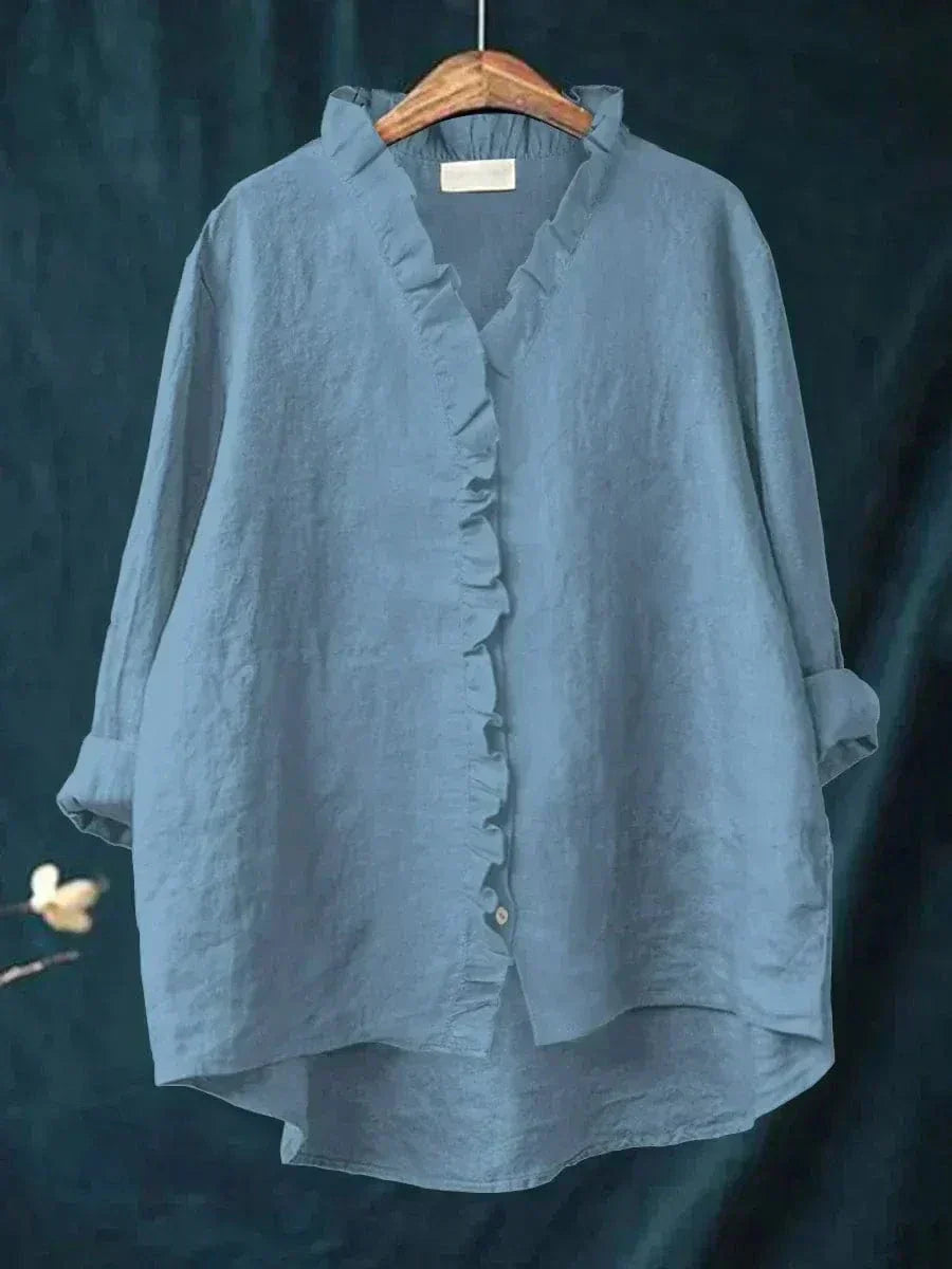 Eline | Elegant Linen Summer Blouse