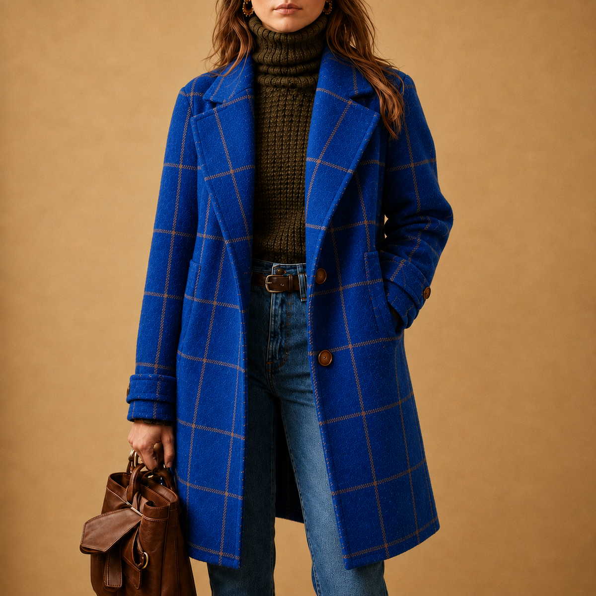 Bethany | Women's Timeless Checkered Overcoat