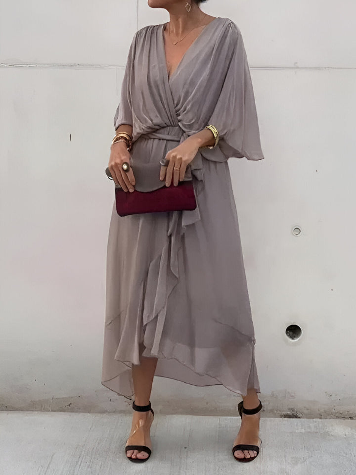 Danella™ | Flowing Dress with V-Neck