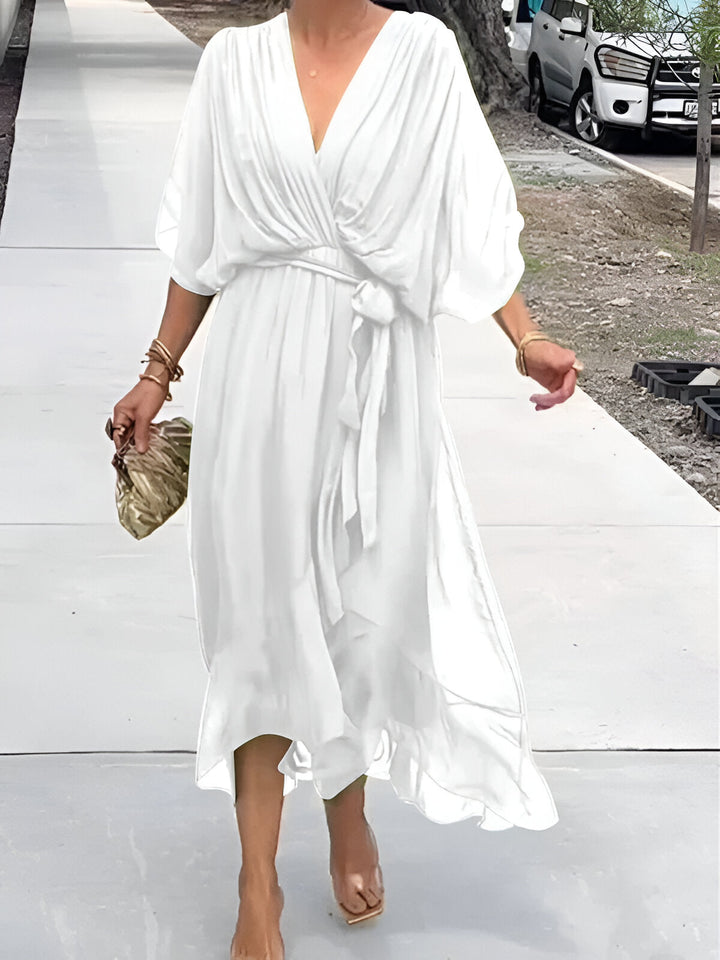 Danella™ | Flowing Dress with V-Neck