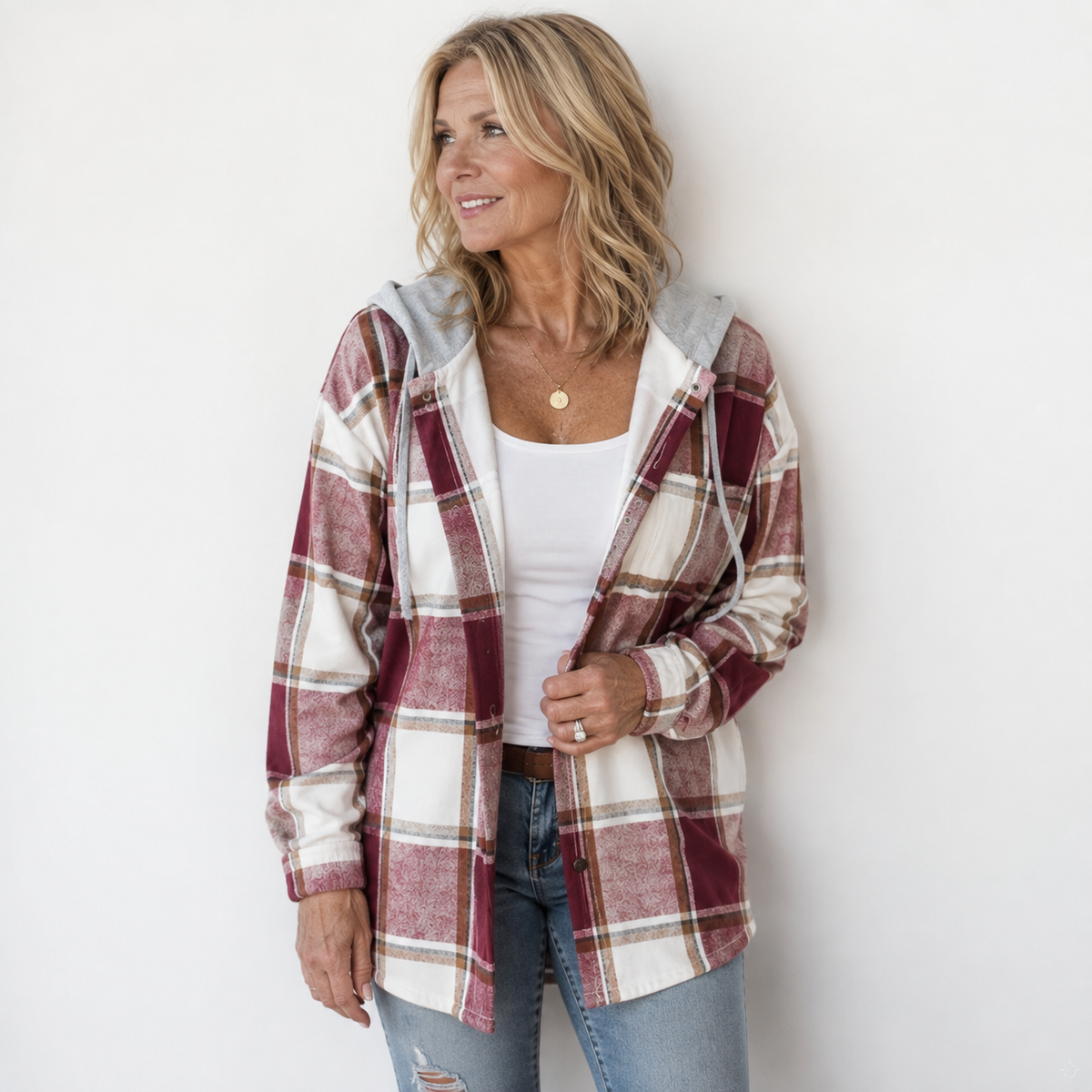 Kendra | Women's Hooded Plaid Autumn Jacket