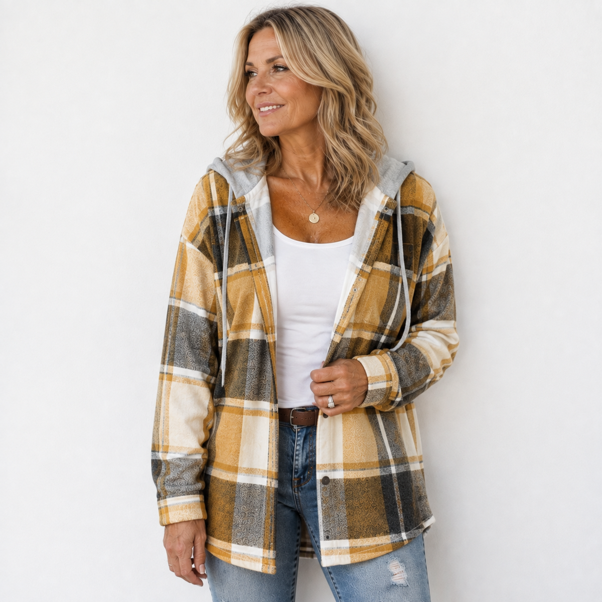 Kendra | Women's Hooded Plaid Autumn Jacket