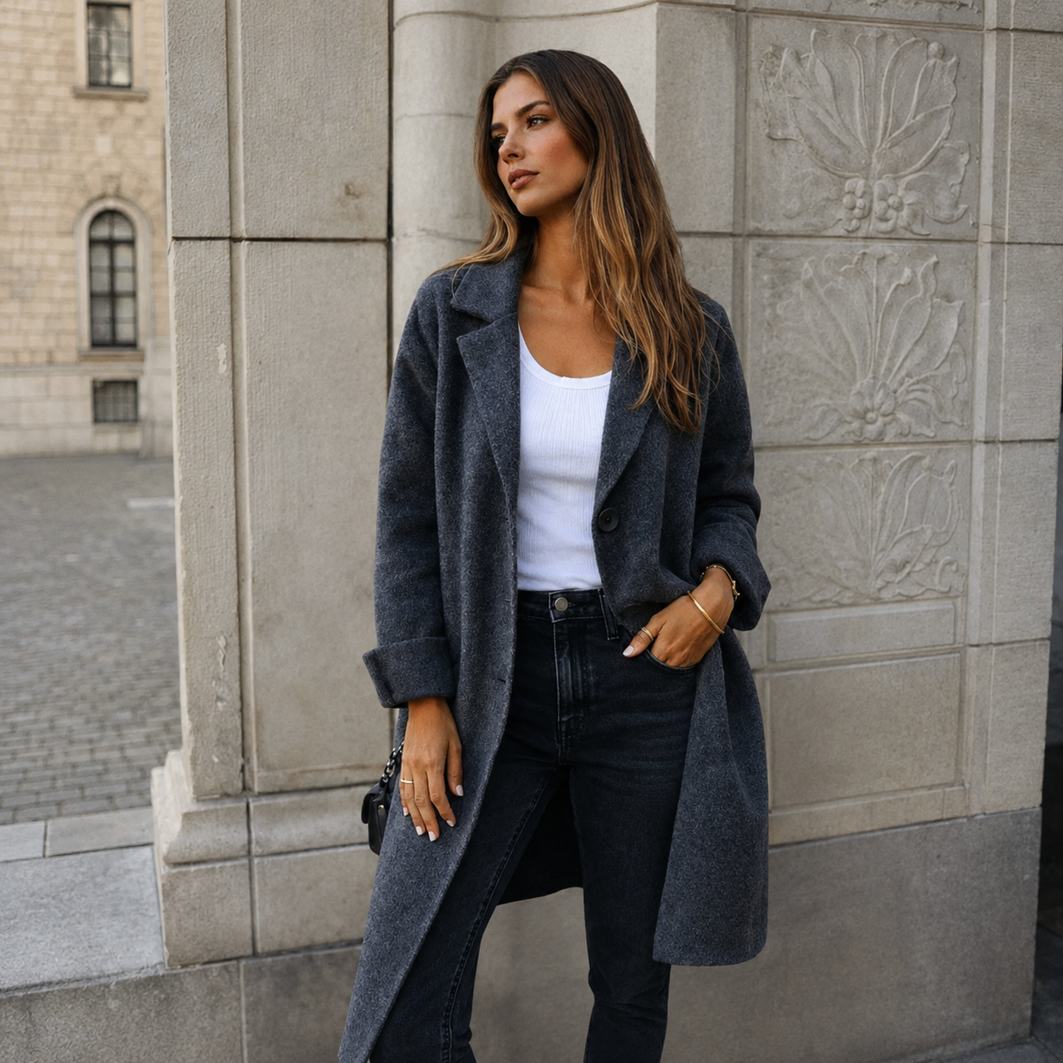 Melanie | Women's Timeless Button Coat