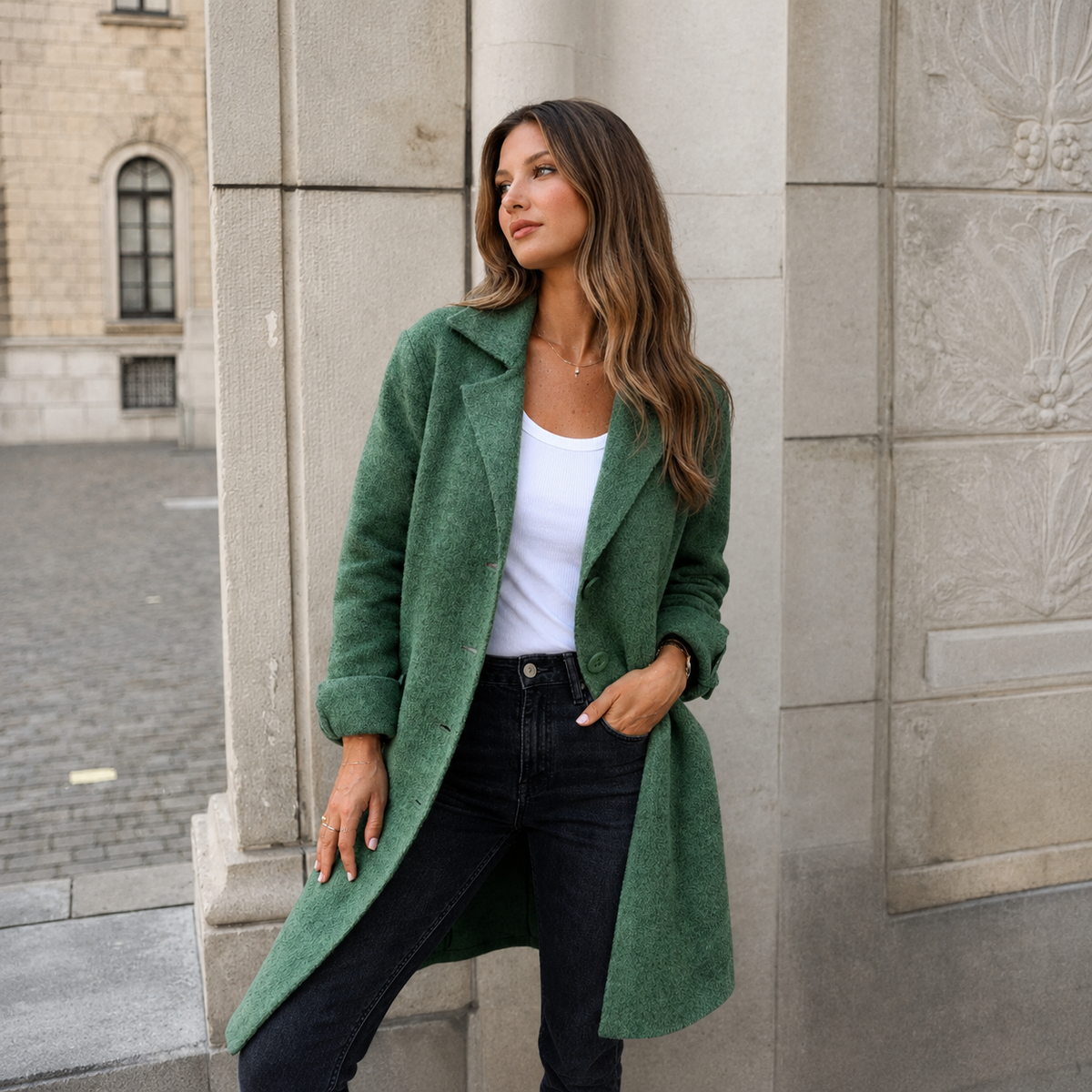 Melanie | Women's Timeless Button Coat
