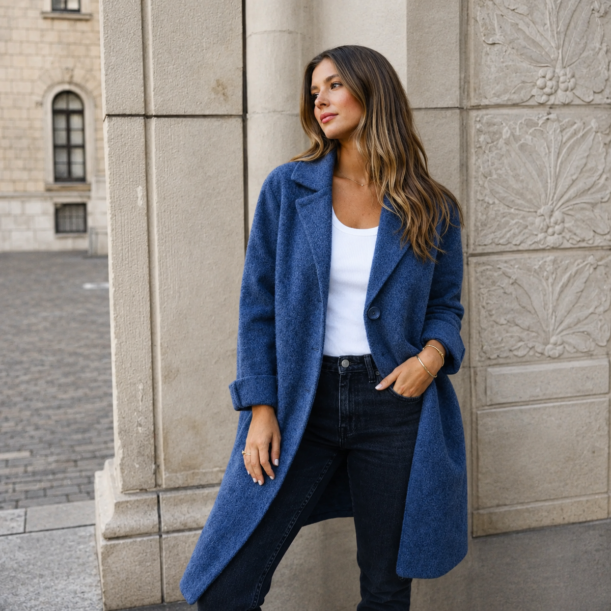Melanie | Women's Timeless Button Coat