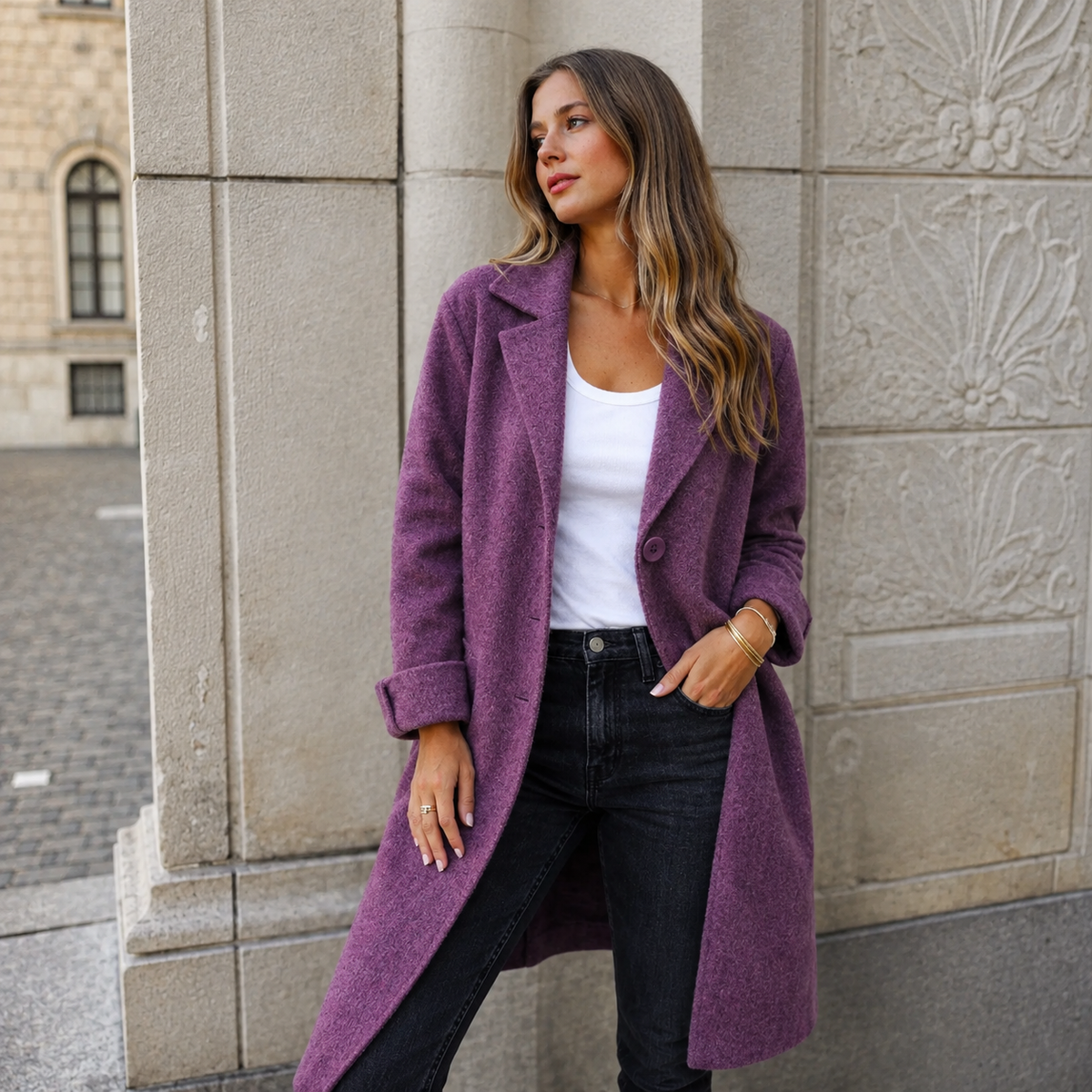 Melanie | Women's Timeless Button Coat