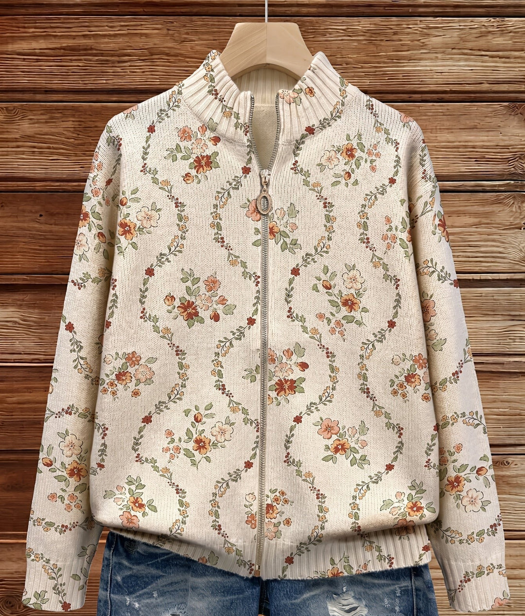 Persephone™ | Delicate Floral Vine Cream Print