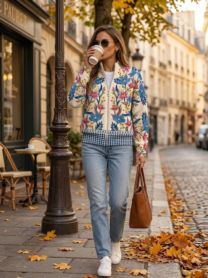 Tabitha™ | Botanical Garden Floral Zip Cardigan